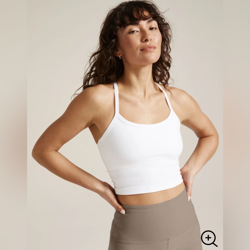 Beyond Yoga spacedye slim crop tank white XS